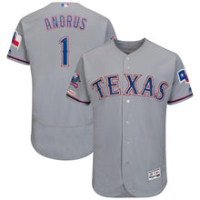 Load image into Gallery viewer, Elvis Andrus Texas Rangers Majestic Alternate Collection Flex Base Player Jersey – Royal/Gray