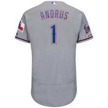 Load image into Gallery viewer, Elvis Andrus Texas Rangers Majestic Alternate Collection Flex Base Player Jersey – Royal/Gray