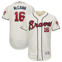 Load image into Gallery viewer, Brian McCann Atlanta Braves Majestic Home Flex Base Collection Player Jersey-White/Scream