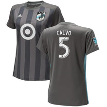 Load image into Gallery viewer, Francisco Calvo Minnesota United FC Women's 2018 Primary Player Jersey – Gray