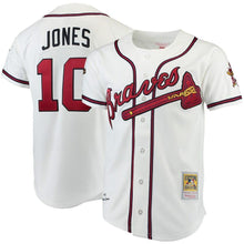 Load image into Gallery viewer, Chipper Jones Atlanta Braves Mitchell &amp; Ness Jersey - White