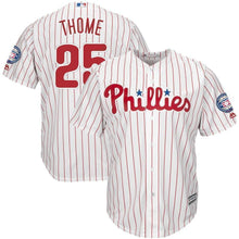 Load image into Gallery viewer, Jim Thome Philadelphia Phillies Majestic Hall of Fame  Jersey – White/Scarlet