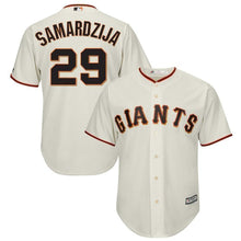 Load image into Gallery viewer, Jeff Samardzija San Francisco Giants Majestic Official Cool Base Player Jersey - Cream