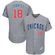 Load image into Gallery viewer, Ben Zobrist Chicago Cubs Majestic Road Flex Base Collection Player Jersey – Gray