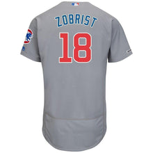 Load image into Gallery viewer, Ben Zobrist Chicago Cubs Majestic Road Flex Base Collection Player Jersey – Gray