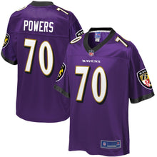 Load image into Gallery viewer, Ben Powers Baltimore Ravens NFL Pro Line Player Jersey - Purple