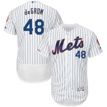 Load image into Gallery viewer, Jacob deGrom New York Mets Majestic Collection Flex Base Player Jersey – Royal/White