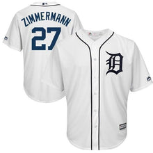 Load image into Gallery viewer, Jordan Zimmermann Detroit Tigers Majestic Home Cool Base Player Jersey – White