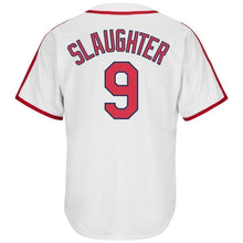 Load image into Gallery viewer, Enos Slaughter St. Louis Cardinals Majestic Cooperstown Collection Cool Base Player Jersey – Light Blue/White