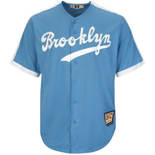Load image into Gallery viewer, Jackie Robinson Brooklyn Dodgers Majestic Big &amp; Tall Cooperstown Collection Cool Base Replica Player Jersey - Light Blue