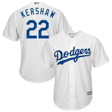 Load image into Gallery viewer, Clayton Kershaw Los Angeles Dodgers Majestic Cool Base Player Jersey - White/Grey